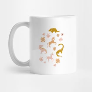 Dinosaur + Unicorns on Emerald Mug